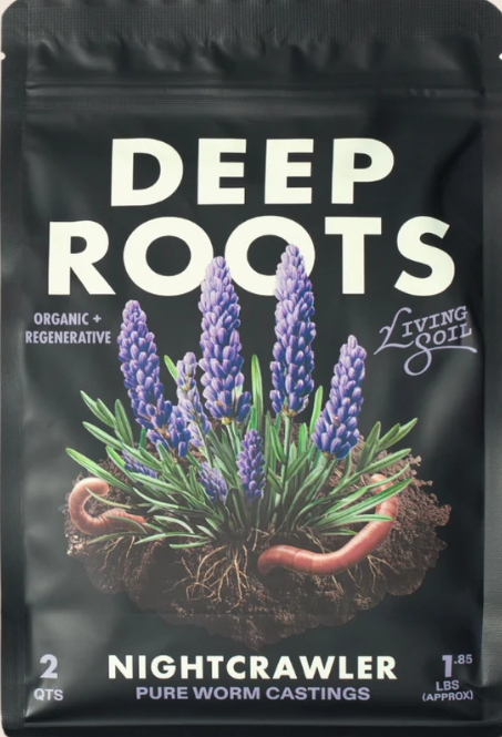 Deep Roots Night Crawler Worm Castings - 2Qt