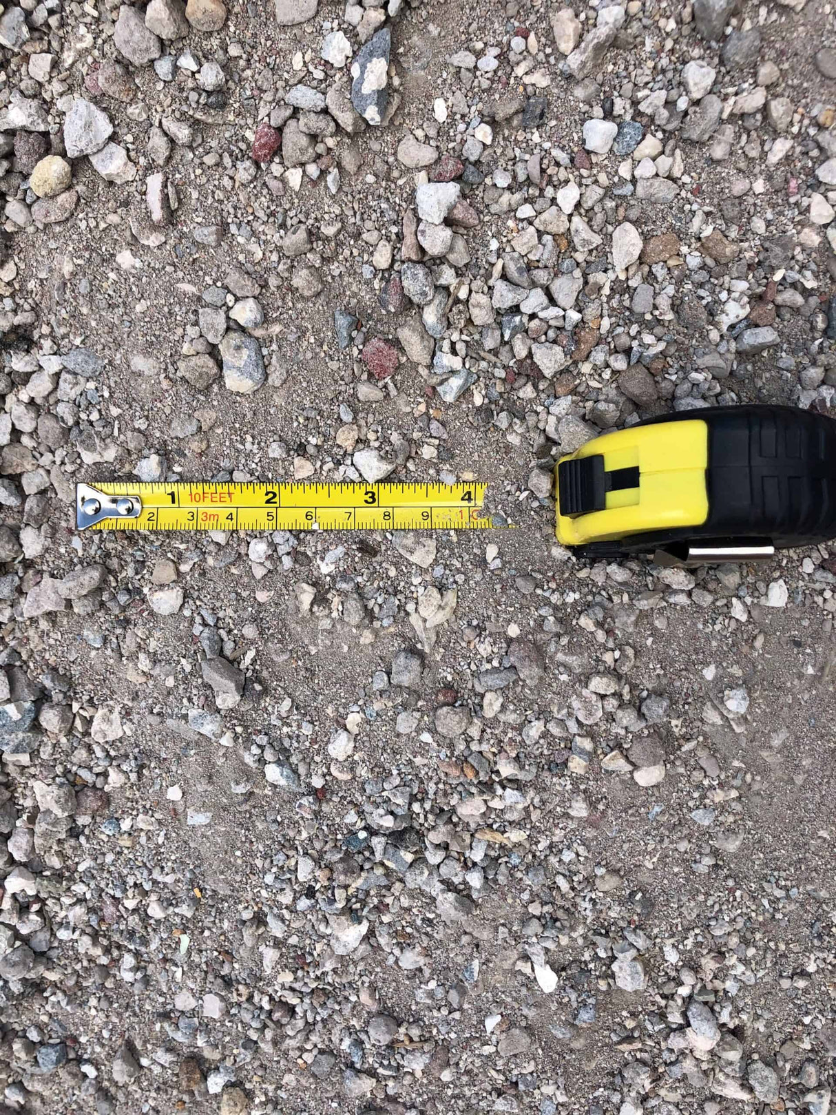 crush crete compared to a tape measure