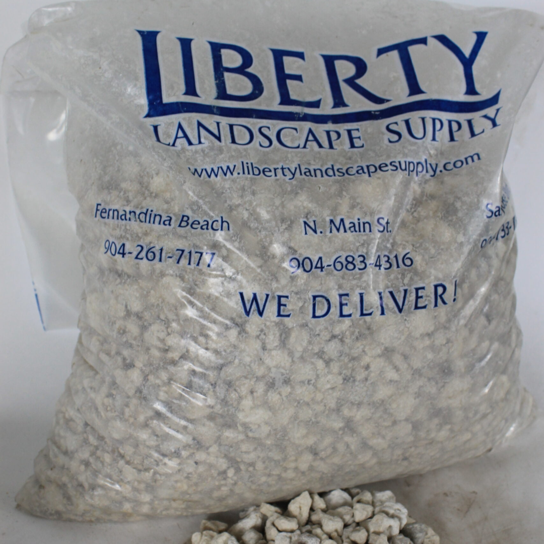 limestone in 50-pound bag sold from Liberty Landscape Supply