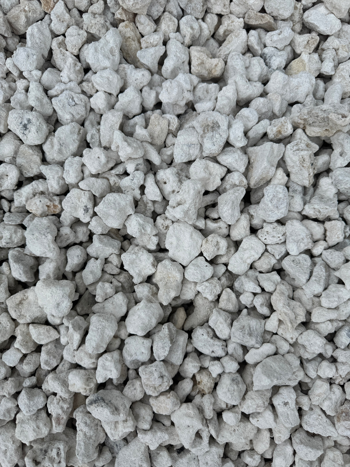 white limestone rocks 1 inch in size in bulk bin