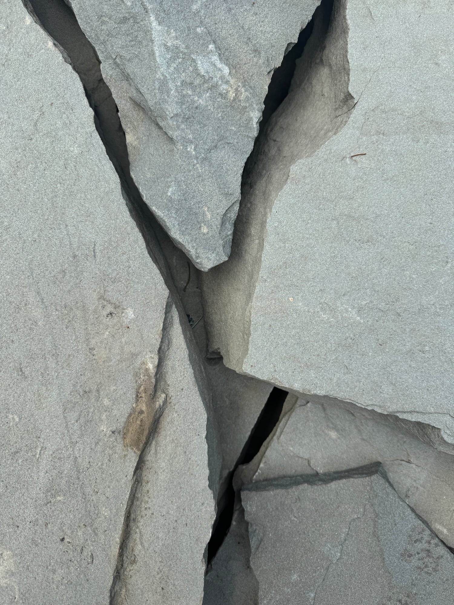 Close-up of gray flagstone with smooth texture