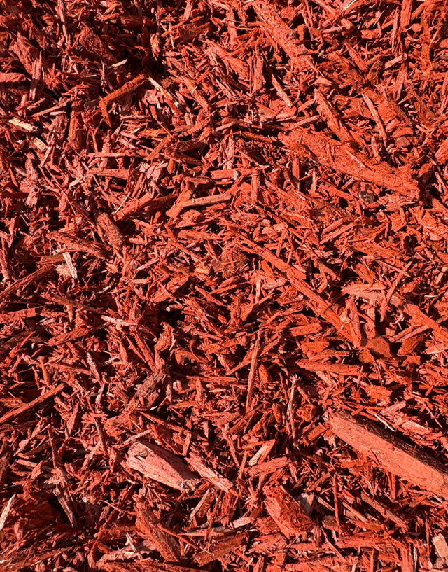 bright red mulch in bulk