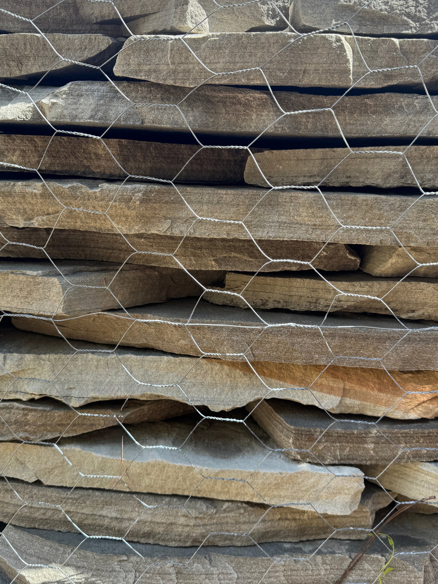 thickness of blue gray slabs of flagstone