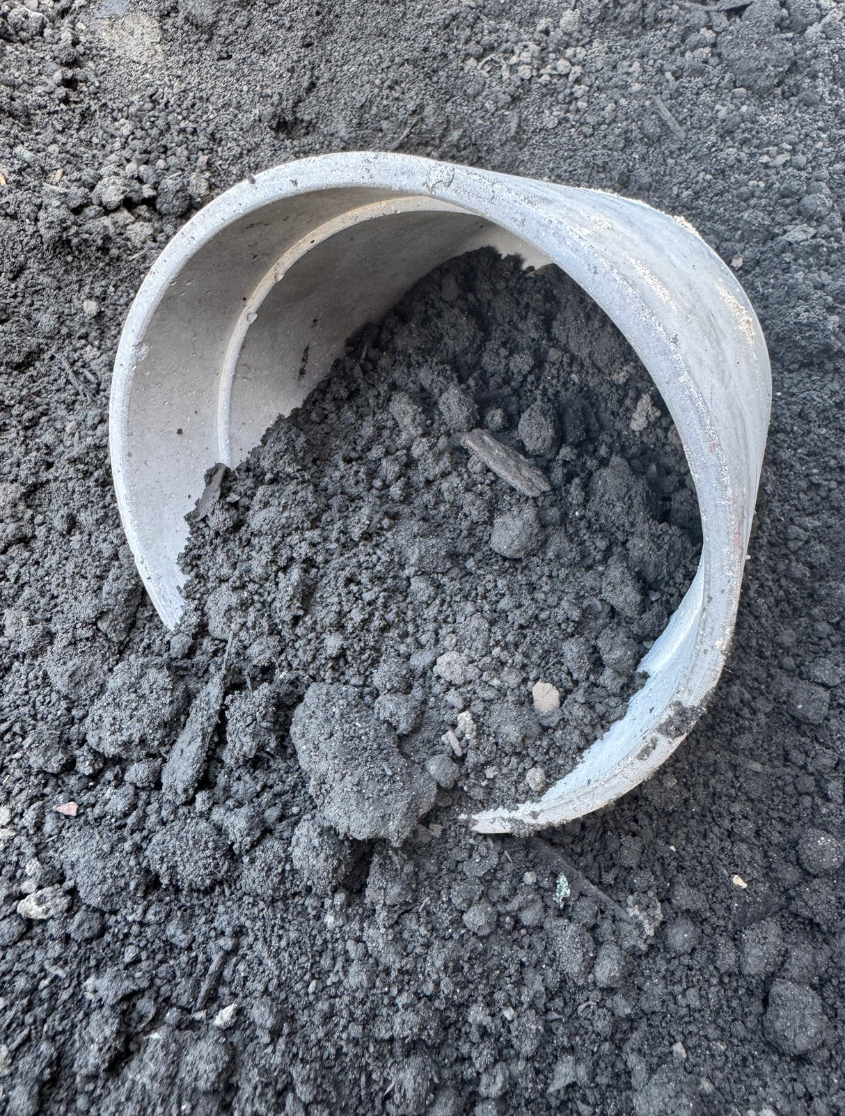 to soil spilling out of pot