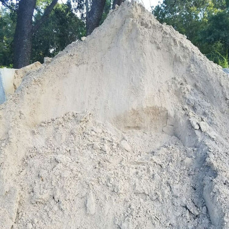 A3 sand piled high in Liberty Landscape Supply bulk bin