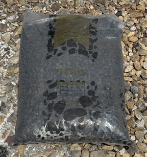 black Mexican Beach Pebble in resin bag
