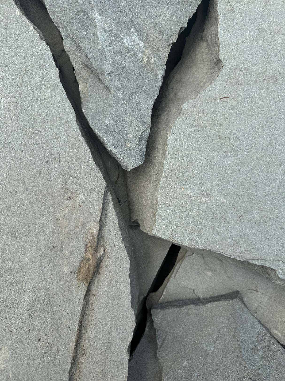 Close-up of gray flagstone with smooth texture