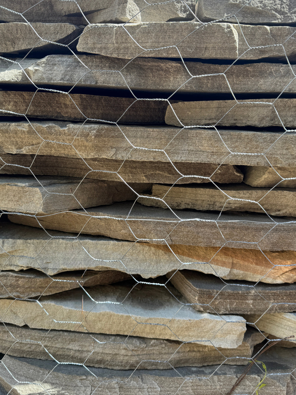 thickness of blue gray slabs of flagstone