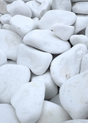 Close-up of large white Santorini stone